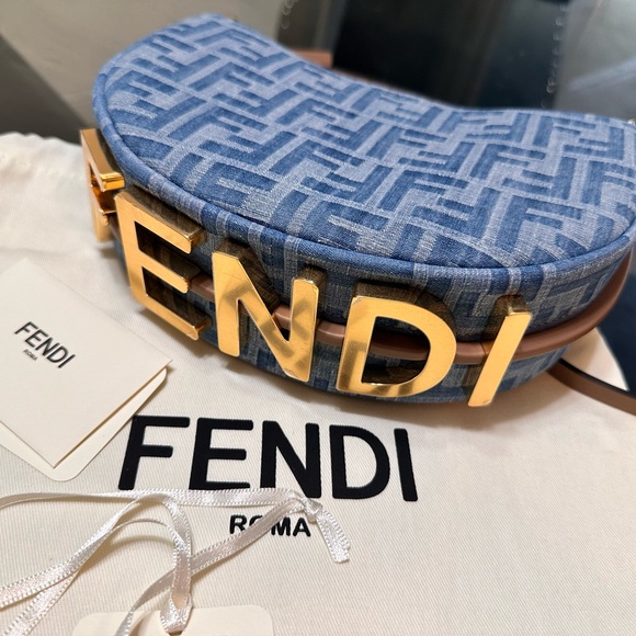 NWT* FENDI Mini Fendigraphy Denim FF bag - Picture 15 of 17